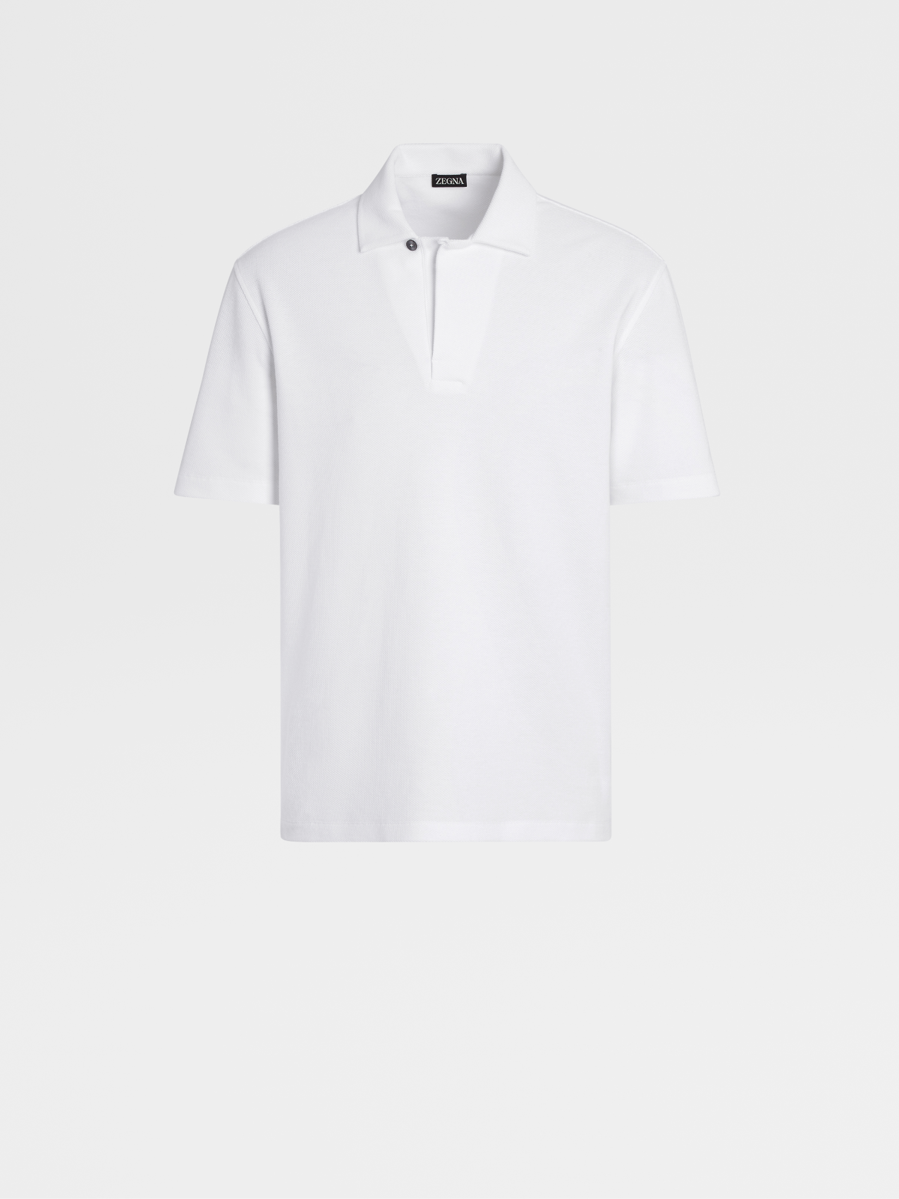 白色棉质短袖 Polo 衫